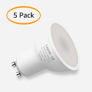 GU10 LED Bulbs 5W, Warm White 2700K, 50W Halogen Spotlight Equivalent ...