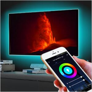 Aigostar Ruban LED TV Connecté Alexa, Bande LED TV RGB 2M