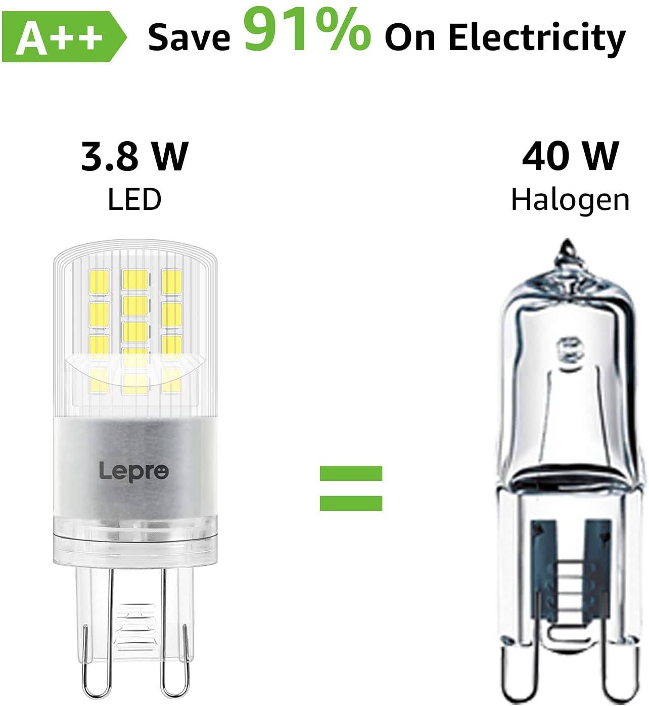 Elekin Ampoule G9 LED 5W, 500LM, equivalent 50W halogène, Blanc