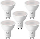 LE GU10 LED Bulbs 5W, Warm White 2700K, 50W Halogen Spotlight Equivalent, 450lm, 100° Wide Beam, Non-dimmable, Pack of 5