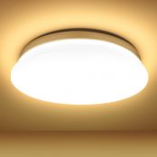 LE Kitchen LED Ceiling Light, 100W Equivalent, 22W 1500lm, 3000K Warm White, Flush Ceiling Lighting Fitting for Bedroom, Cloakroom, Porch, Hall, Lounge and More, φ30cm Round