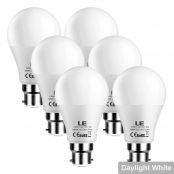 Pack of 6 Units, 9W 800lm LED Bulb, Save 85% energy, Daylight White, 60W Incandescent equiv 