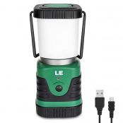 LE Rechargeable Camping Lantern, 1000 Lumen LED Outdoor Lights, 4 Modes Emergency Light, Water Resistant Tent Light for Camping, Hiking, Fishing, Power Cuts and More