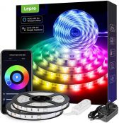 LE 10m LED Strip Lights with Remote, Voice Control, APP Lampux Control, Compatible with Alexa & Google Home, 16 Million Colors LED Light Decoration for House, Wedding Party and More(2.4GHz Only)
