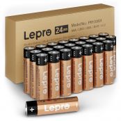 Lepro AAA Alkaline Batteries [Pack of 24], 1.5 Volt 1200mAh LR03 MN2400, Long Lasting Power, Holds Power Up to 10 years, Anti-Leakage Technology, Ideal for Everyday Devices