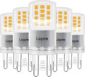 Lepro G9 LED Light Bulbs, Warm White 2700K, 3.8W 470lm, 40W Halogen Bulbs Equivalent, Energy Saving LED Capsule Bulbs for Chandeliers, Ceiling and Wall Light Fittings, Non-dimmable, Pack of 5