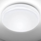 Lepro 2200lm Ceiling Light, 24W Bathroom Light, Waterproof IP54, Daylight White, Flush Mount, Round LED Ceiling Light for Living Room, Bathroom, Kitchen, Porch, Bulkhead, Bedroom and More