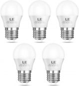LE E27 LED Bulbs 3W, G45 Golf Ball Mini Globe Bulb, Warm White 2700K, 25W Incandescent Bulb Equivalent, 240lm Edison Screw (ES) Lightbulbs, Non-dimmable, Pack of 5
