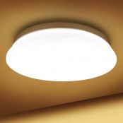 LE Kitchen LED Ceiling Light, 80W Equivalent, 18W 1200lm, 3000K Warm White, Flush Ceiling Lighting Fitting for Bedroom, Cloakroom, Porch, Hall, Lounge and More, φ28cm Round