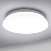 LE LED Kitchen Ceiling Light, 18W 1200lm Round Ceiling Lights Daylight White 5000K, 80W Equivalent, Dome, Flush Ceiling Light for Living Room, Bedroom, Office, Garage, Conservatory and More, φ28cm