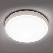 LE Bathroom Ceiling Lights Waterproof IP54, 24W 2200lm, 100W Equivalent, Neutral White 4000K, Flush Mount Round LED Ceiling Light for Living Room, Kitchen, Hallway, Outside Porch and More