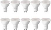 Lepro GU10 LED Bulbs 5.2W, 50W GU10 Halogen Spotlight Bulb Equivalent, 400lm LED GU10 Bulbs, Warm White 2700K Energy Saving Light Bulb, 120° Beam, AC 220-240V, Non-dimmable, Pack of 10