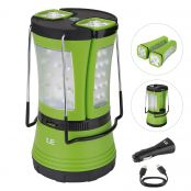 LED Camping Lantern with 2 Detachable Torches, USB Rechargeable and Battery Operated, 600lm, Outdoor Searchlight for Emergency, Hiking, Fishing, Power Cuts and More