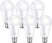 Lepro Bayonet Light Bulbs 100 Watt Equivalent, Cool White 6500K Daylight Bulbs, 13.5W B22 LED Bulbs, Super Bright 1521 Lumen BC Lightbulbs, Non-dimmable, Pack of 6
