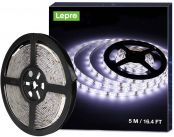 Lepro 5M Waterproof LED Strip Light, Daylight White 6000K, IP65, 1200lm Bright LED Tape Lights for Home, Kitchen, Rooms and More (12V Power Supply Not Included)