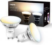 Lepro WiFi Smart Bulb GU10, Dimmable LED Spotlight Bulbs, Warm to Cool White Smart Light Bulb, 4.5W = 50W, 385lm, 2700K-6500K, Compatible with Alexa and Google Home, Pack of 2 (2.4GHz Only)