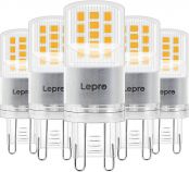Lepro G9 LED Bulbs, 3.8W 470lm, Equivalent to 40W G9 Halogen Bulbs, 2700K Warm White LED G9 Bulbs, Energy Saving Capsule G9 Light Bulb for Chanderliers and More, Non Dimmable, Pack of 5