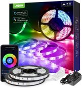Lepro LED Strip Lights 10m, WiFi Smart IP65 Waterproof Outdoor LED Lights, Works with Alexa and Google Assistant, App Control RGB Lights Strip for Bedroom TV Party Kitchen, 300 LED Beads