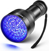 Lepro UV Torch, 51 LED UV Light Torch, 395nm Ultraviolet Flashlight, Blacklight Detector for Pet Urine, Stain, Bed Bugs, Banknote and More