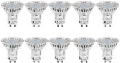 LE GU10 LED Bulbs 3W, 35W Halogen Spotlight Bulb Equivalent, 250lm Energy Saving Lightbulb, Warm White 2700K, 120° Wide Beam, Non-dimmable, Pack of 10