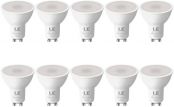 LE GU10 LED Bulbs 5W, 50W GU10 Halogen Spotlight Bulb Equivalent, 450lm LED GU10 Bulbs, Warm White 2700K Energy Saving Light Bulb, 100° Beam, AC 220-240V, Non-dimmable, Pack of 10