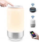 LE WiFi Smart Bedside Table Lamp, Alexa and Google Home Compatible, Voice Control LED Night Light, Dimmable White & RGB Colour Changing Touch Lamp for Kids, Bedroom and More (2.4GHz Only)