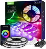 Lepro LED Strip Lights with Remote 10m, Voice-Control, APP Control, Compatible with Alexa & Google Home, RGB LED Strip Light, IP65 Waterproof, Decoration for Wedding, Party (2.4GHz Only)