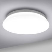 LE LED Kitchen Ceiling Light, 80W Equivalent, 18W 1200lm, 5000K Daylight White, Modern Ceiling Light Fitting for Living Room, Office, Garage, Conservatory and More, φ28cm Round