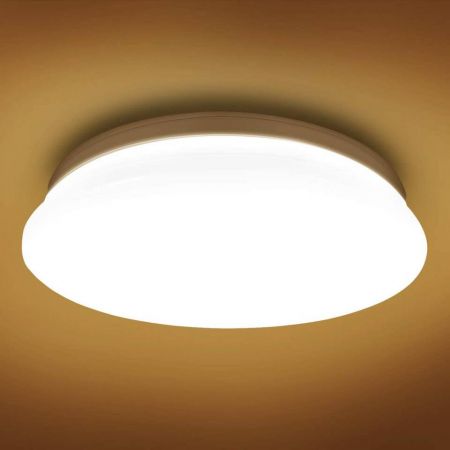 Le Led Kitchen Ceiling Light 60w Equivalent 12w 950lm 5000k Daylight White Modern Fitting For Living Room Office Garage Conservatory And More φ26cm Round - Led Ceiling Lights Fittings