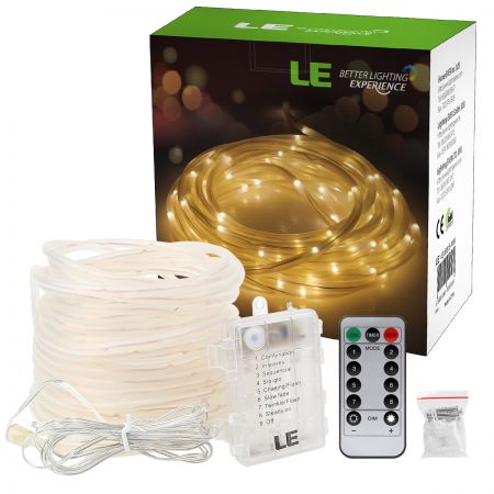 Dimmable Led Rope Lights, Outdoor Rope Lights Battery Operated
