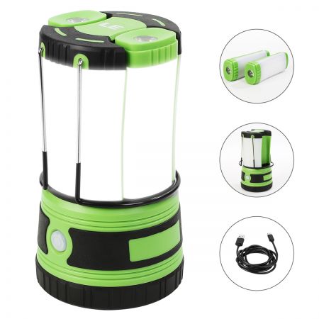 Lepro 1000 Lumen Camping Lantern with 2 Detachable Torch, USB Rechargeable  and Battery Operated, 4 Lighting Modes Camping Light, Outdoor Searchlight  