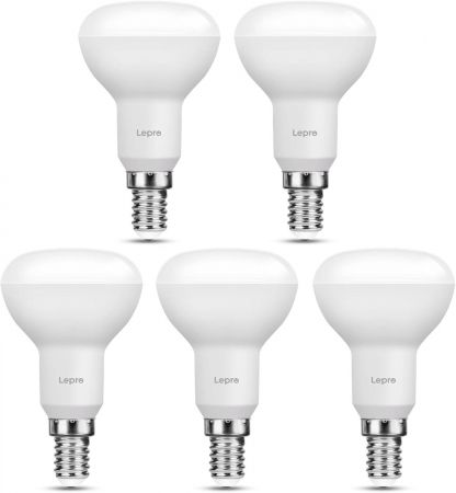 5 Pack 5W R50 LED Bulbs E14 40W Incandescent Equivalent 470lm Warm White Lepro