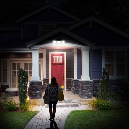 Le Solar Lights Outdoor Motion Sensor Security 3 Adjustable Head 70 Led 270 Wide Angle Waterproof Wireless Wall For Porch Yard Garage Pathway And More Le Solar Lights Outdoor Motion Sensor, Outdoor Garage Lights Motion Sensor