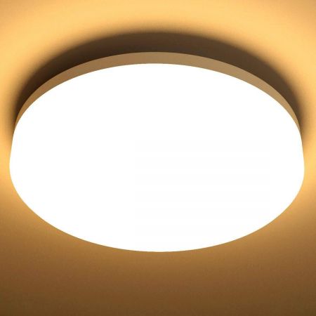15W LED Flush Mount Ceiling Light 100W Incandescent Equivalent IP54 Waterproof Warm White Lepro