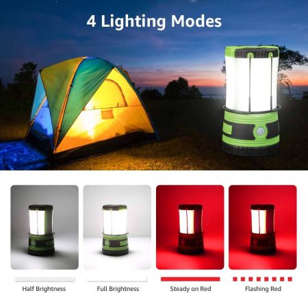 Camping Lantern with 2 Detachable Torch USB Rechargeable and Battery Operated 1000 Lumen 4 Lighting Modes Camping Light Outdoor Searchlight for Emergency Hiking Fishing Power Cuts and More