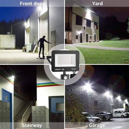 UK~ENERGY SAVING SECURITY LIGHT LAMP LANTERN OUTDOOR MOTION SENSOR LED PIR FLOOD 