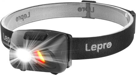 Lepro LED Head Torch 700L Super Bright LED Headlamp with 6 Lighting Modes Waterproof 3A Battery Powered Lightweight