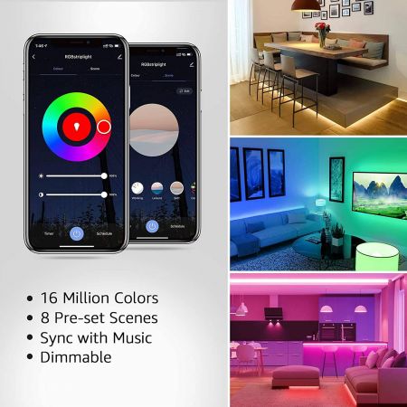 mel Opdater Variant Lepro LED Strip Lights with Remote, Voice Control, Sync with Music, App  Control, Compatible with Alexa, Google Home, 10m RGB LED Strip Light,  Decoration for House, Wedding Party and More(2.4GHz Only)