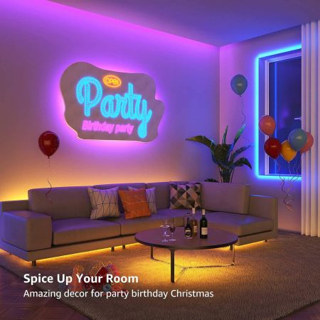5M LED Strip Lights with Remote Dimmable RGB Colour Changing Stick on LED Lights for Bedroom Kitchen Room Decoration Plug and Play Bright 5050 LEDs