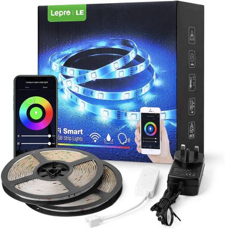 Lepro Led Strip Lights With Remote 10m Alexa Voice Control App Control Patible With Alexa