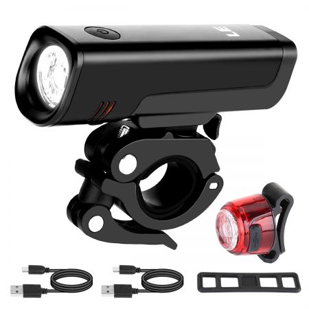 Rear  Lamp UK Pro# 1500LM Bright CREE T6 LED Bike Lights USB Rechargeable Front