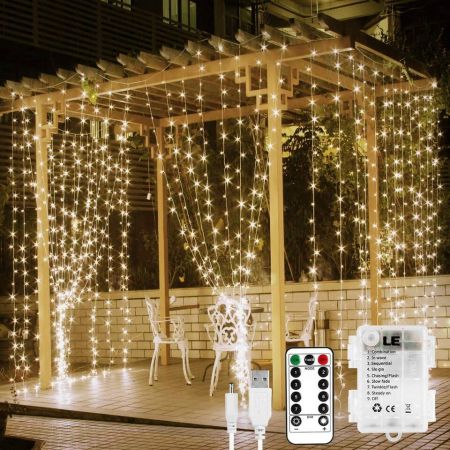 Led Indoor Outdoor String Lights, Outdoor Battery Operated Lights With Remote Control