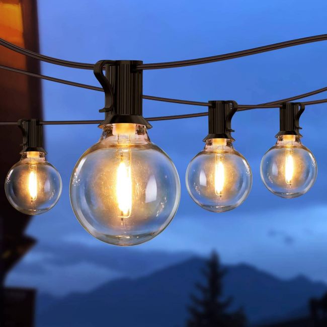 Lepro 50ft Outdoor String Lights Mains Powered