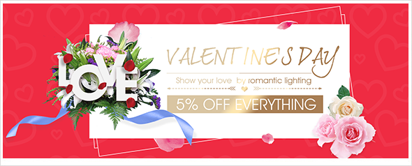 Romantic lighting for Valentine's day, extra 5% off everything