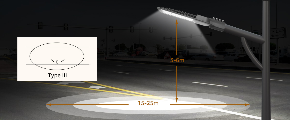 100W LED Street Light, 12,500 Lumens 4000K Natural White Road Lamp